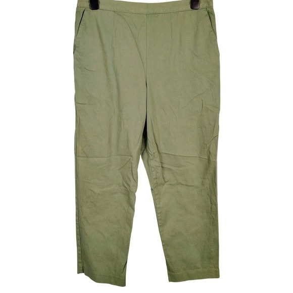 Alfred Dunner Pants - Alfred Dunner Womens SZ 14 Elastic Back Straight Leg Pants Sage Green Cotton